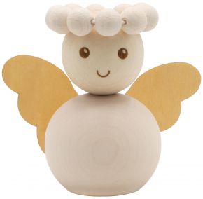 Aarikka Weihnachtsengel Höhe 6 cm cremeweiß natur