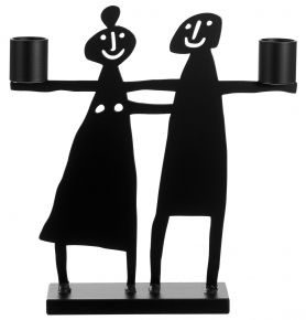 Bengt & Lotta Paar Kerzenständer Höhe 10,5 cm schwarz