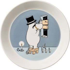 Moomin by Arabia Mumins Muminpapa Teller Ø 19 cm blaugrau, cremeweiß, mehrfarbig