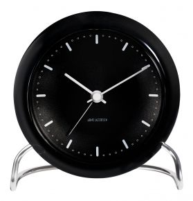 Arne Jacobsen Clocks City Hall Tischuhr mit Weckfunktion Höhe 12 cm