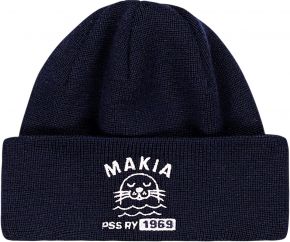 Makia Clothing Unisex Mütze (Merinowolle) Bockholm dunkelblau Special Edition  für Schären & Seen