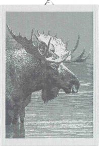 Ekelund Tiere Elch - König des Waldes Geschirrtuch (Öko-Tex) 35x50 cm grau