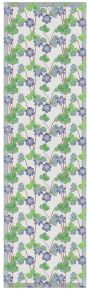 Ekelund Frühling Leberblümchen Tischläufer (Öko-Tex) 35x120 cm blau, weiß, grün