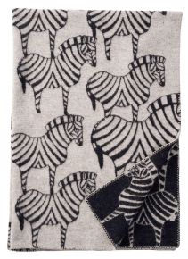 Klippan Zebra Wolldecke 130x180 cm beige