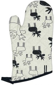 Nordiska Ulrika E. Elch natur schwarz Topfhandschuh für Rechtshänder