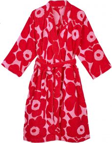 Marimekko Damen Bademantel pink, rot Unikko