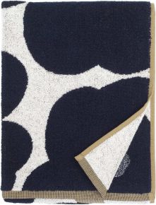 Marimekko Unikko Handtuch (Öko-Tex) 50x70 cm dunkelblau, gold, cremeweiß