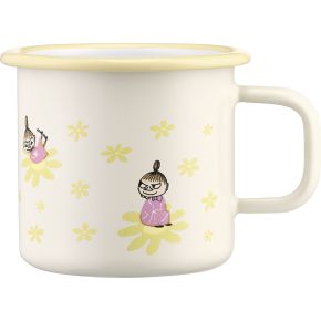 Muurla Mumins Flowers Tasse / Becher Emaille 0,37 l hellgelb, bunt