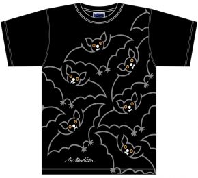 Bo Bendixen Unisex T-Shirt schwarz Fledermaus