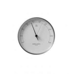 Georg Jensen Henning Koppel Barometer Ø 10 cm  stahl weiß