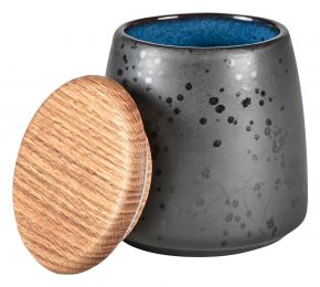 Bitz Steingut Dose Höhe 12 cm