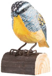 Wildlife Garden Decobird Fleckenpanthervogel handgeschnitzt