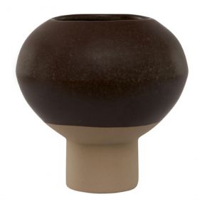 Oyoy Living Hagi Vase Höhe 15 cm braun