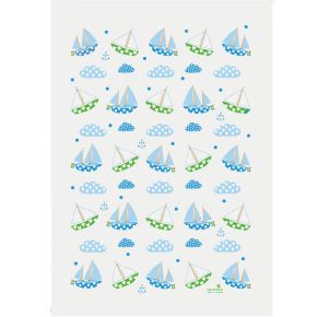 Anneko Design Geschirrtuch Boote 50x70 cm blau, weiß