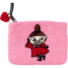 Klippan Mumins Little My Filzbörse pink Handarbeit 10x14 cm