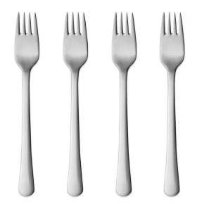 Georg Jensen Copenhagen Kuchengabel 4 Stk. matt