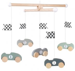 Jabadabado Holzspielzeug Kindermobile Autos Holz 35x25 cm mehrfarbig