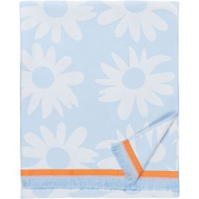 Marimekko Rakastaa ei rakasta (Lieben, nicht Lieben) Hamam Duschtuch 91x165 cm blau, weiß, orange