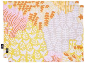 Vallila Nummi (Moor) Tischset (Öko-Tex) 32x42 cm gelb, orange, rost, rosa, beige, weiß 2 Stk.