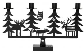 Bengt & Lotta Weihnachtswald Kerzenständer Höhe 24 cm schwarz