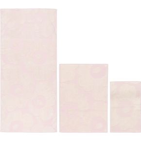 Marimekko Unikko Handtücher (Öko-Tex) 3er Set rosa, cremeweiß