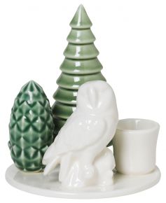Dottir Nordic Design Wintergeschichten Kerzenständer Eule Höhe 10,5 cm