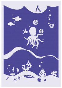 Ekelund Babybaumwolldecke (Öko-Tex) 72x105 cm blau, weiß Krake