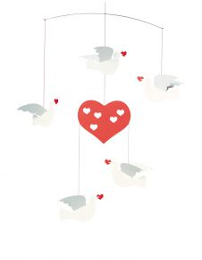 Flensted Mobiles Frieden und Liebe