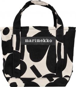 Marimekko Unikko Seidi Handtasche 23x31x13 cm schwarz, cremeweiß