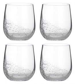 Broste Copenhagen Bubble Glas 0,35 l klar 4 Stk.