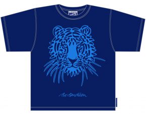 Bo Bendixen Unisex Kinder T-Shirt dunkelblau Tiger