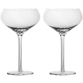 Sagaform Saga Champagnerschale / Eisschale 29 cl klar, gerippter Stiel 2 Stk.