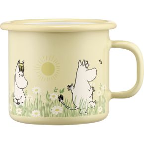 Muurla Mumins In the Garden Meadow Tasse / Becher Emaille 0,25 l gelb, bunt