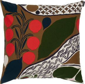 Marimekko Rusakko (brauner Hase) Kissenhülle 50x50 cm braun, dunkelblau, rot