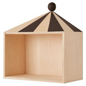 Oyoy Mini Regal fürs Kinderzimmer Zirkus Höhe 33 cm Breite 30 cm Tiefe 15,5 cm Holz