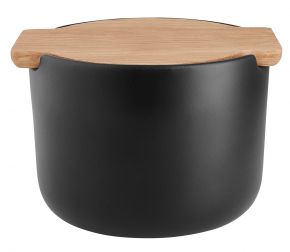 Eva Solo Nordic Kitchen Salzfass mit Holzdeckel schwarz