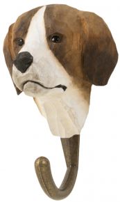 Wildlife Garden Decohook Haken Haustiere handgeschnitzt