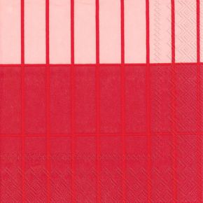 Marimekko Tiiliskivi Raita Papierservietten 33x33 cm 20 Stk. rot, rosa