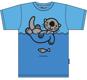Bo Bendixen Unisex T-Shirt blau Seeotter