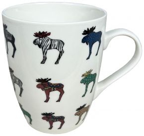 Nordiska Ingela J. Elch weiß mulitcolor Tasse / Becher 0,3 l