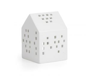 Kähler Design Urbania Lichthaus Klassik Höhe 9,5 cm cremewei