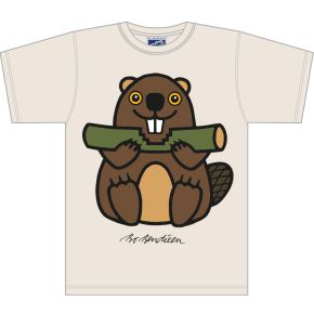 Bo Bendixen Unisex T-Shirt beige, braun Biber