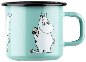 Muurla Mumins Retro Mumins Tasse / Becher Emaille 0,37 l minze