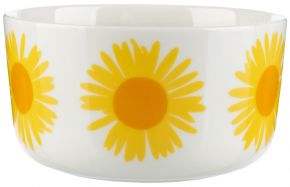 Marimekko Auringonkukka (Sonnenblume) Oiva Schüssel 0,5 l cremeweiß, sonnengelb, orange