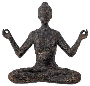Bloomingville Deko Yoga Skulptur Höhe 13,5 cm Breite 7 cm Länge 14,5 cm schwarz