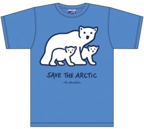 Bo Bendixen Unisex T-Shirt blaugrau Eisbär