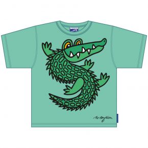Bo Bendixen Unisex Kinder T-Shirt grün Krokodil