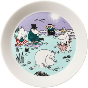 Moomin by Arabia Mumins Strandtag Teller Ø 19 cm violett, hellblau, creme