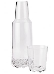 Stelton Glacier Karaffe 1 l mit Glas 0,25 l klar