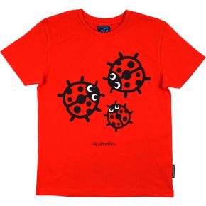 Bo Bendixen Unisex Kinder T-Shirt rot, schwarz 3 Marienkäfer